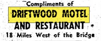 Driftwood Motel - 1957 Mention In Paper